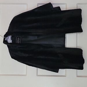 Vintage 1950s Velvet Faux Fur Shawl Capelet G.Fox and Co. w/ NRB Label
